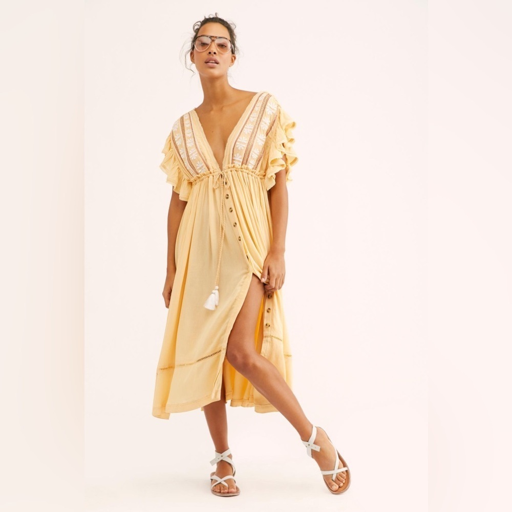 Free People Bali Will Wait For You Midi Dress